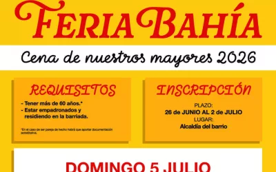 Abierto el plazo para la cena de las mayores de la Bahía 2026