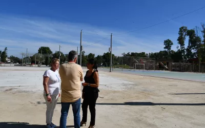 Inspeccionan los trabajos para mejorar el Recinto Ferial de Guadiaro