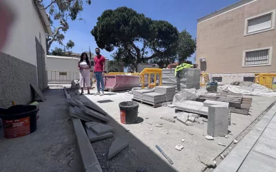 Obras de acerado en Campamento