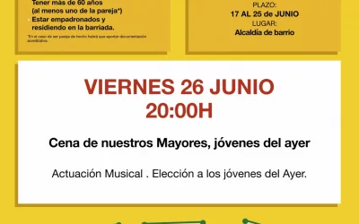 El plazo para inscribirse a la Cena de Mayores de Guadiaro finaliza el jueves 25V