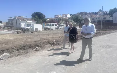 Visita a las obras de las pistas de pádel de San Enrique