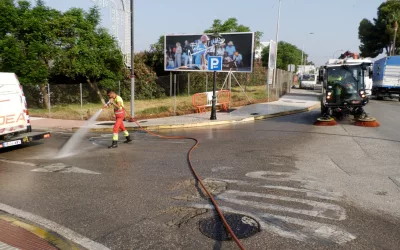 Limpieza integral en San Enrique, previa al inicio de su feria