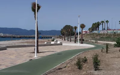 Visita a las obras de recuperación del litoral de la antigua Colonia, prácticamente concluidas