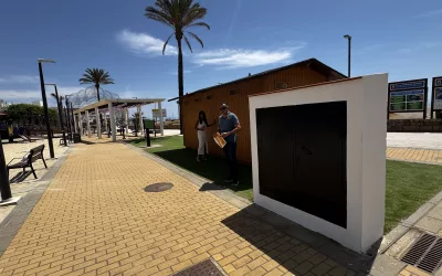 Trabajos de mejora de mobiliario urbano previo a las Fiestas del Carmen