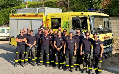 Bomberos del Parque de San Roque ayudan en el incendio de Ávila