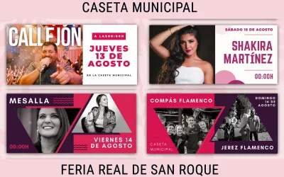 Grandes conciertos en la Caseta Municipal de la Feria Real de San Roque