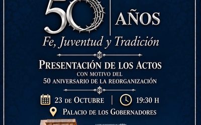 La Hermandad de las Angustias presenta este viernes los actos por su 50 aniversario